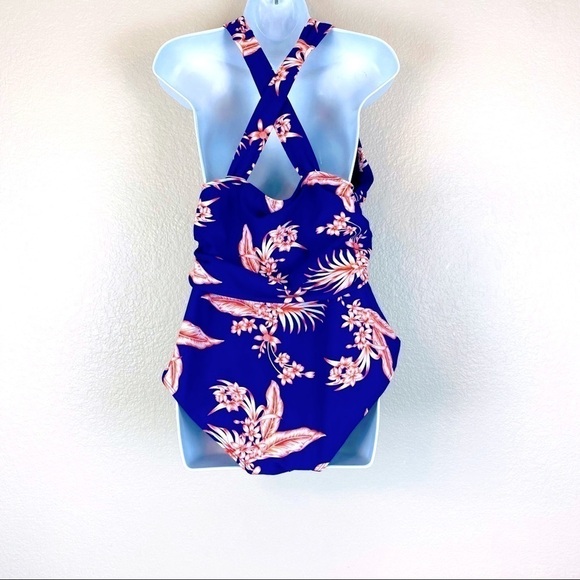You Di An V Neck One Piece Floral Swim Suit Size 2X - Picture 4 of 8